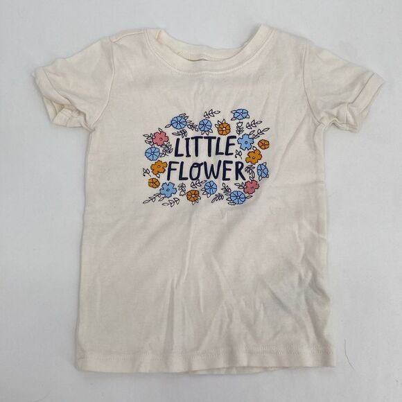 Old Navy 5T Pajamas PJ Set Short Sleeve Shirt Shorts Floral Print - Picture 2 of 4